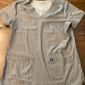 Grey Scrub Top and bottoms